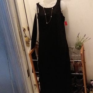 Fab black evening dress embroidered w/ jet fabri